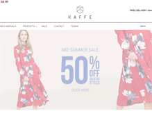 Tablet Screenshot of kaffe-clothing.com